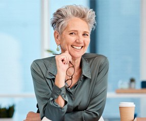 Woman smiling in office