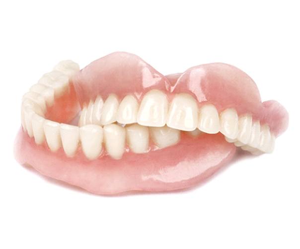 Model of a complete, full denture.