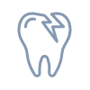 Animated cracked tooth