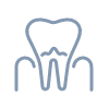 Animated tooth with gum tissue recession