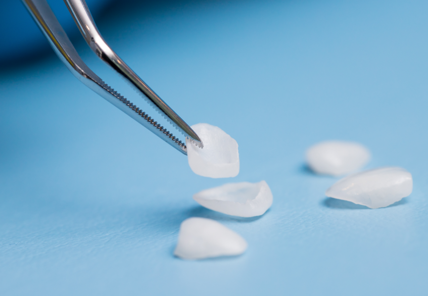 Veneers on table